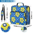 thumbnail image 3 of 3 Ring Zipper Binder with Shoulder Strap Waterproof Trapper Keeper 2 Inch D-Ring 500 Sheets Capacity Yellow Soccer Star, 3 of 7