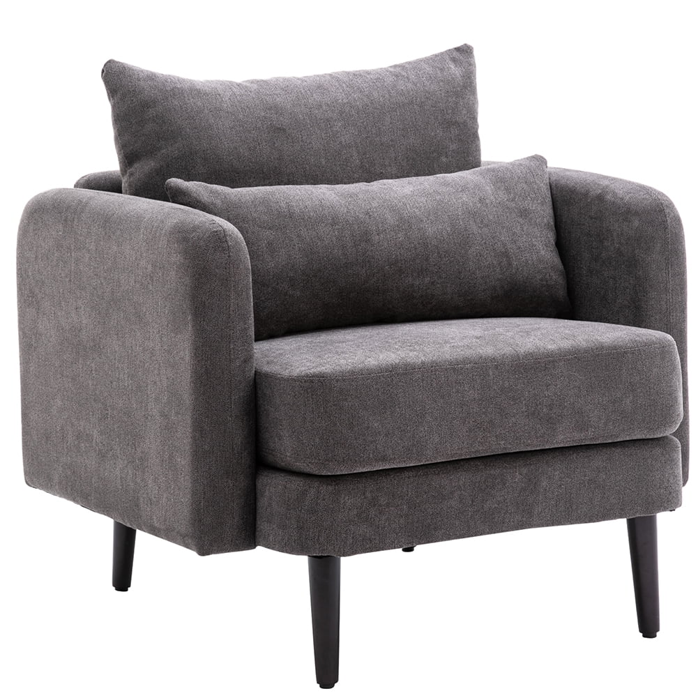Lowestbest Modern Living Room Side Chair Upholstered Seat, Solid Wood Lounge Chair, Gray Lowestbest Modern Living Room Side Chair Upholstered Seat, Solid Wood Lounge Chair, Gray