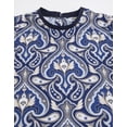 thumbnail image 4 of MoomayaWomens PrintedLoose-Fit Top,ElbowSleeves Round Neck Lounge Wear Top, 4 of 8