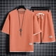 thumbnail image 1 of WILLBEST Traje Deportivo Informal de Manga Corta de Verano para Hombre, Traje de Dos Piezas con Camisa Holgada y Pantalones Cortos, 1 of 4