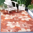 thumbnail image 2 of SAFAVIEH Courtyard Qendro Floral Indoor/Outdoor Area Rug, Terra Natural/Brown, 5'3" x 7'7", 2 of 9