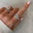 thumbnail image 5 of EOEMY Women 925 Silver Filled Ring Cubic Zircon Jewelry Wedding Gift Ring Sz 6-10-8, 5 of 5