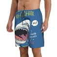 thumbnail image 2 of Goofa Great White Shark Printed Mens Swim Trunks Summer Quick Dry Short Beach Swimwear Bathing Suits-Small, 2 of 9