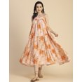 thumbnail image 2 of Moomaya Shoulder Straps Square Neck Printed Rayon Dress - Women's Boho Dress, 2 of 9