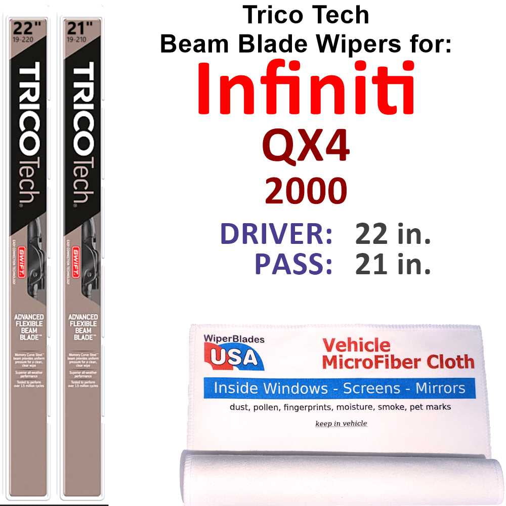 2000 Infiniti QX4 Beam Blade Wipers (Set of 2)