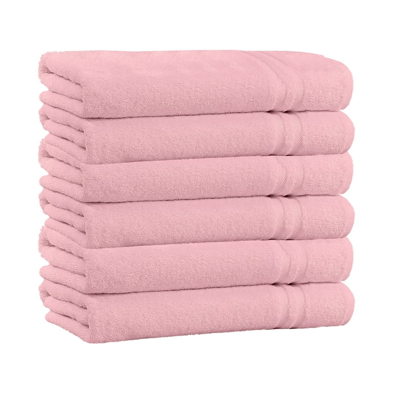 Everyday Waffle Towels - 100% Cotton - Bath Towel 30 x 54 in - Dusty Rose Pink