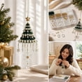 thumbnail image 2 of DIY Christmas Tree Beaded Ornament Kit, 3D Crystal Bead Mini Tabletop Xmas Tree Craft Set, Handmade Sparkling Ornament Kits Holiday Home Decor & Gift for Diy Art Lovers, 2 of 2