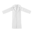 thumbnail image 2 of Gabardina informal de manga larga con solapa para muñeca, chaqueta cortavientos, accesorio de ropa blanco, 2 of 9