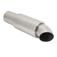 thumbnail image 4 of Tubo de escape del silenciador del coche 51 mm x 51 mm Entrada redonda Acero inoxidable Plata Reemplazo universal, 4 of 19