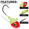 thumbnail image 3 of 5 uds., 10g-35g, señuelo de pesca suave, cebo luminoso, anzuelo con cabeza jigging (estilo A) Ehuebsd Para estrenar, 3 of 9