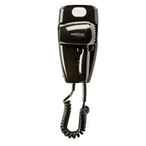 Jerdon 1600W Wall Mount Hair Dryer, 2 Speeds, 2 Heat Settings, LED Night Light, Black,Plug in-Model JWM8CB