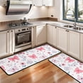 thumbnail image 3 of Kitchen Rugs Sets Of 2,Pink Butterfly Star Floral Peach Pattern Anti Fatigue Kitchen Mat Rugs Non Slip Washable,Decorative Kitchen Floor Mats for Kitchen,Sink,Laundry,17"x47"+17"x47", 3 of 5
