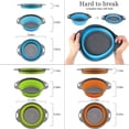 thumbnail image 2 of Colador de cocina plegable / 3 juegos de colador, colador plegable de silicona, colador de cocina plegable, cesta de colador plegable, ideal para pasta, verduras, frutas JFHHH pequeña, 2 of 5