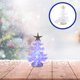 thumbnail image 5 of Lámpara de mesa LED con forma de árbol de Navidad brillante, luz nocturna USB, RGB, 7 colores intermitentes, lámpara decorativa de noche para el hogar, regalos de Navidad (punta dorada del árbol), 5 of 8