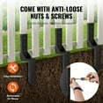 thumbnail image 6 of KFFKFF Fence Post Support Kit, 4 Units, 3.5x3.5 in Inner Diameter, Durable Steel Stakes for Mending Leaning or Damaged Wooden Posts, Ground Anchor Spike for Comprehensive Enclosure, 6 of 9