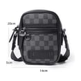 thumbnail image 3 of Bolso Para Hombre Crossbody Casual Negro Tartán cuadrado, 3 of 4
