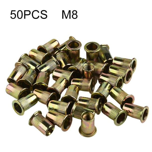 50 Pcs Riveting Nails Set Rivet Nuts Kit Thread M5 M6 M8 Nutsert For