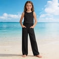 thumbnail image 2 of XXWXYD Girls Wide Leg Jeans Toddler Girls Wide Leg Jeans Baggy Bunny Embroidery Elastic Waist Denim Pants Active Comfy Flowy Trousers Cut-Off Jean Pants, 2 of 9