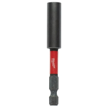 Milwaukee SHOCKWAVE 48-32-4503 Bit Holder with C-Ring, 1/4 in Drive, Hex Drive, 1/4 in Shank, Hex Shank, Steel