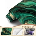 thumbnail image 4 of Wallpaper Green marble abstract acrylic Marbling artwork texture Agate Peel and Stick Wall Murals 100"H x 144"W Removable PVC Wall Paper Self-Adhesive Wall Paintings Art Decor for Bedroom Living Room, 4 of 7