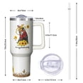 thumbnail image 3 of 1pc Chicken Lovers 40oz Tumbler with Straw & Handle - Insulated Stainless Steel Cup | Holiday Gift for Man Women (Christmas, Valentine's, Birthday), 3 of 5