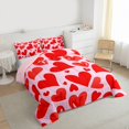 thumbnail image 3 of Homewish Graffiti Loves Pattern Queen Comforter Set,Happy Valentine'S Day Bedding Sets,Pink Red Bedding Comforter Set For Girls Kids,Super Cozy Room Decor Reversible,3 Pieces, 3 of 8