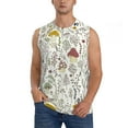 thumbnail image 2 of Lsque Colorful Mushrooms and Plants Print Men's Cotton Blend Sleeveless Muscle Shirts (S-3XL)- Moisture Wicking, Odor Protection, UPF 30+,Large, 2 of 8