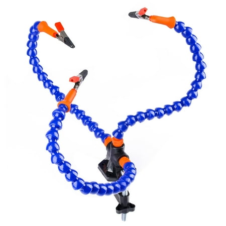 

Carevas Helping Hands Soldering Station Table Clamp Soldering Station PCB Holder With 3 Flexible Arms for RC Models Soldering