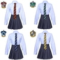 thumbnail image 2 of Disfraz de Hermione Granger, bata, chal, corbata, bufanda, varita, gafas, falda de Gryffindor, suéter, disfraz de Halloween de Harry Potter, 2 of 5
