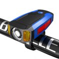 thumbnail image 1 of Tignapoo Multi-Function Bicycle Light with Horn and 5 Modes - Waterproof Front LED Light, Blue Color, Battery Operated (Batteries Not Included) for Safe Night Riding, 1 of 6
