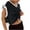 Black, variant on BLVB Women Short Sleeve Workout Shirts Open Back Tops Casual Color Block Yoga Athletic Gym Crop Running Tees