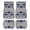 Aztec Geometric Pattern, variant on Pzuqiu Blue & White Abstract Leaf Pattern Car Floor Mats Anti-slip Automotive Floor Mats, Full Set Protection Car Mats Fit for SUV Van Truck