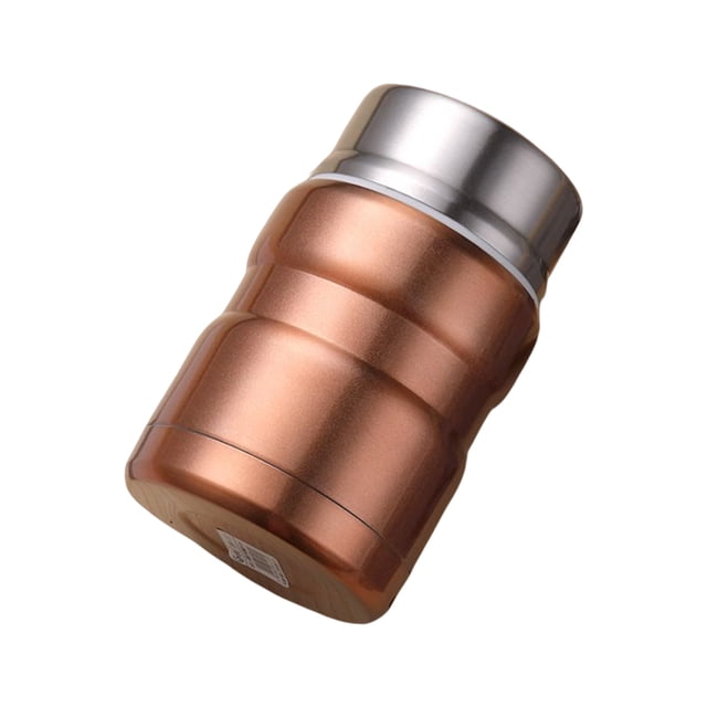 Fiambrera térmica Injueey de acero inoxidable con aislamiento de calor 2 en 1 contenedor de viaje Unisex color dorado