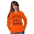 thumbnail image 4 of Halloween Witches Be Trippin Pun Women Plus Size Crewneck Sweatshirt Brisco Brands 4X, 4 of 5