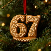 JLFNYA 67 Ornament for Christmas, Christmas 67 Acrylic Ornament, Funny Xmas Holiday Ornament, Christmas Tree Decorations, Xmas Holiday Home Decor, Christmas 67 Wrapping Paper Birthday Gifts
