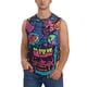 thumbnail image 1 of Balery Neon Graffiti Urban Art Camisetas sin mangas para hombre, absorbe la humedad y protege contra el mal olor.-Large, 1 of 7