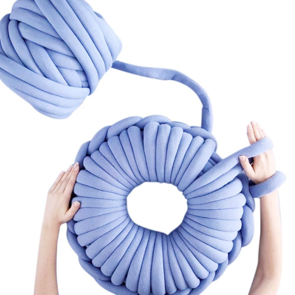 Super Chunky Yarn Arm Knitting Blanket Bulky Yarn Hand Knitting DIY