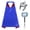 Blue, variant on 3PCS Superhero Cape Lightening Mask and Hammer Carnival Halloween Costume Superhero Cosplay Props