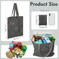 thumbnail image 2 of Cosmic Gothic Canvas Tote Bag with Celestial Star Print, Durable Eco-Friendly Reusable Shopping Tote for Women, Lightweight Foldable Handbag for Commuting, 2 of 7