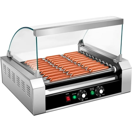 Electric Sausage Grill Hot Dog Grill Cooker 11 Rollers for 30 Hotdogs ...