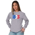 thumbnail image 4 of Retro Eighties Americana Stripes Long Sleeve TShirt Men Women Brisco Brands S, 4 of 6