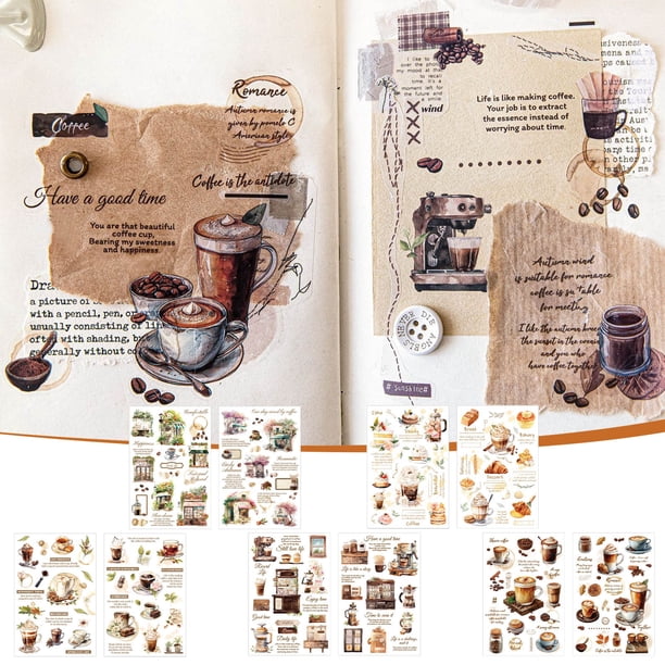 ¡Precios Bajos!, Serie de pegatinas de transferencia de tinta PET para una taza de café, base decorativa DIY 5 Akmoler