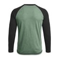 thumbnail image 6 of Hvogkswy Mens T-Shirts Color Block Crew Neck Long Sleeve T-Shirt Soft Lightweight Fall Casual Pullover Top, Size S-3XL, 6 of 7