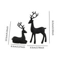 thumbnail image 4 of Bread Basket Serving Tray Black Deer Statue Artistic Weaving Craft for Dining Room Office Display, 4 of 8