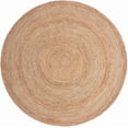 thumbnail image 2 of 5 Ft Round Natural Jute Area Rug, Hand-Woven, Reversible, Farmhouse Boho Style, Durable & Pet-Friendly Rug for Living Room, Dining Room, and Bedroom, 2 of 5