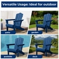 thumbnail image 3 of FUNDAZE HDPE Adirondack Chair, Foldable Weather-resistant Outdoor Chair for Patio, Poolside, Garden, Yard, Navy Blue, 3 of 8
