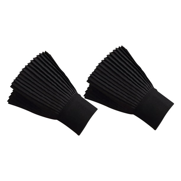 Suéter plisado con volantes desmontables y botones con mangas falsas para mujer 22cmx17cm