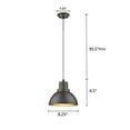 thumbnail image 3 of Chloe Lighting CH2D090RB08-DP1 Ironclad Industrial-Style 1 Light Rubbed Bronze Ceiling Mini Pendant - 8 in., 3 of 3