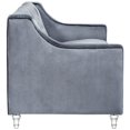 thumbnail image 4 of Posh Living SA03-02GR-UE Jackson Velvet Modern Contemporary Button Tufted Lucite Acrylic Legs Sofa, Grey - 34.5 x 35 x 83.5 in., 4 of 8