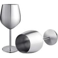 thumbnail image 1 of Copa de vino tinto de acero inoxidable, copa de vino tinto de acero inoxidable copa de champán copa para beber 500 ml juego de 2 500 ml Vhermosa  LKX-0226-1, 1 of 4